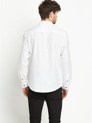 Goodsouls Mens Long Sleeve White Oxford Shirt