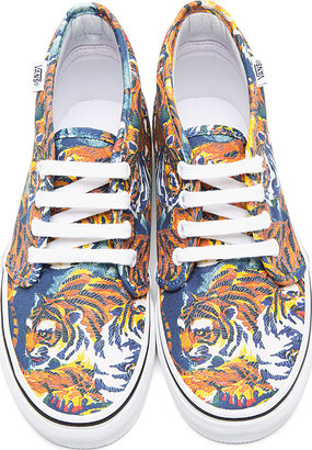 Kenzo Orange Flying Tiger Print Vans Edition Chukka Sneakers