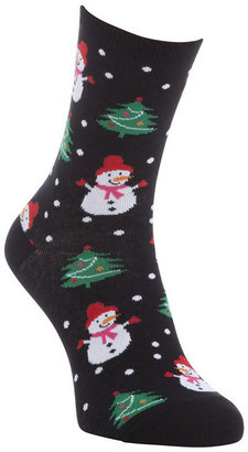 F&F Snowman Christmas Tree Socks