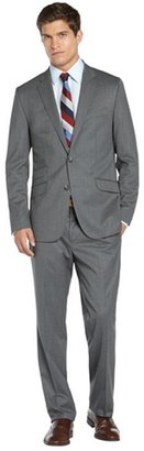 Kenneth Cole New York grey wool blend two button suit with flat front pants