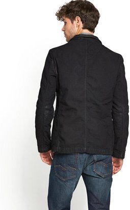 Replay Mens Leather Collar Jacket