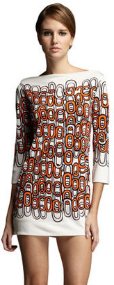 Diane von Furstenberg Ruri Chain-Print Silk Dress
