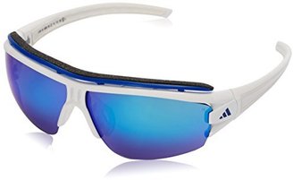 adidas Evil Eye Halfrim Pro L A181 6089 Rectangular Sunglasses, White Shiny & White, 72 mm