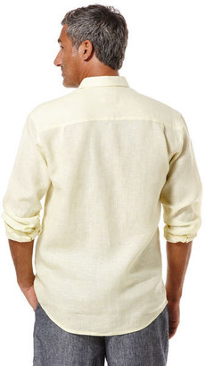 Cubavera 100% Linen Long Sleeve Two Pocket Shirt