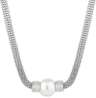 Betty Jackson Designer pearl and mesh chain necklace