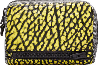 Alexander Wang Yellow Textured Leather Fumo Wristlet