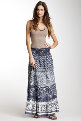 Chaudry Tiered Printed Maxi Skirt