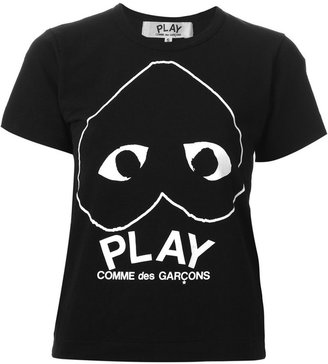 Comme des Garcons Play upside down logo print T-shirt