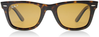 Ray-Ban 2140 Wayfarer Sunglasses Dark Tortoiseshell 902/57 Polariserade Medium 50mm