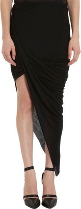 Helmut Lang Asymmetric Drape Skirt-Black