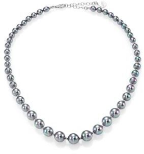Majorica 6MM-10MM Grey Round Pearl & Sterling Silver Beaded Strand Necklace/16"