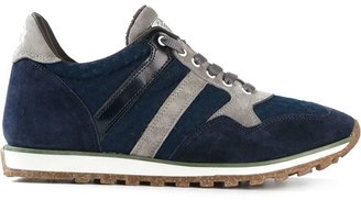 Alberto Fasciani panelled lace-up trainers