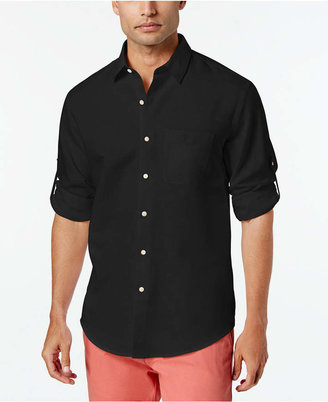 Tasso Elba Island Linen Roll Tab Shirt, Created for Macy's