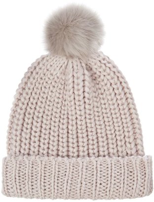 Warehouse Fur Pompom Hat