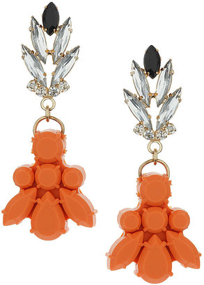 Topshop Orange jelly drop earrings