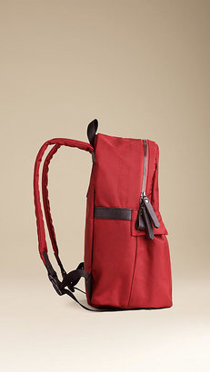 Burberry Leather Detail Nylon Backpack