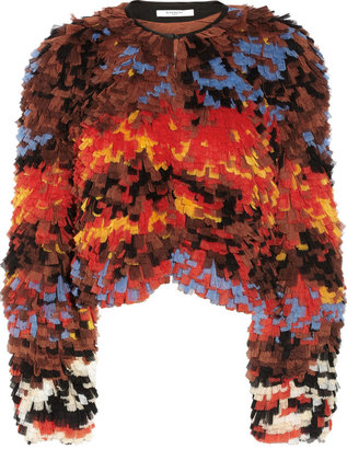 Givenchy Mosaic-effect multicolored tulle jacket