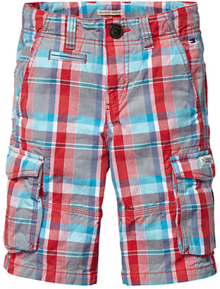 Tommy Hilfiger Boys' Gonzales Checked Shorts, Red/Blue
