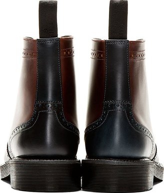 Dr. Martens Burgundy Leather 8-Eye Bentley Ankle Boots