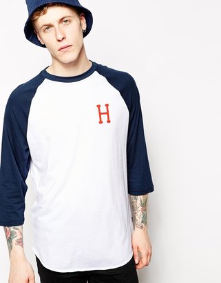 HUF Classic Baseball T-Shirt With Raglan Sleeves - Blue
