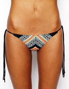 Rip Curl Queen Print Tie Side Brazilian Bikini Brief