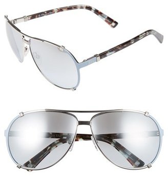 Christian Dior 'Chicago' 63mm Metal Aviator Sunglasses