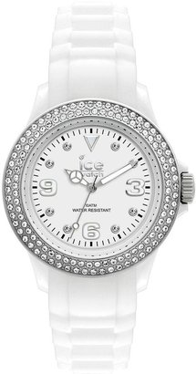 Ice Watch Ice-Watch Ice Star Swarovski Elements® White Silicone Strap Ladies Watch