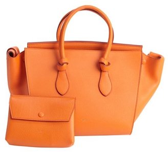 Celine orange leather 'Knot' bag plus pouchette