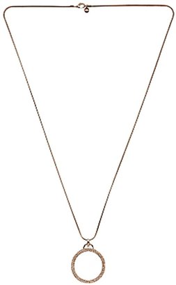 DKNY Rose Gold Tone and Crystal Set Pendant