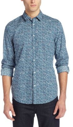 Ben Sherman Men's Long Sleeve Floral Print Shirt