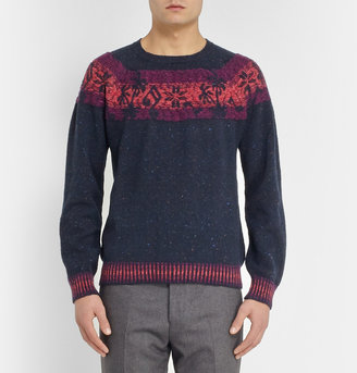 Paul Smith Palm Tree-Intarsia Wool-Blend Sweater
