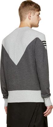 Y-3 Grey Panelled Hero FT Sweater