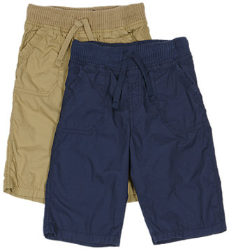 Marks and Spencer 2 Pack Pure Cotton Flightcloth Shorts (1-7 Years)