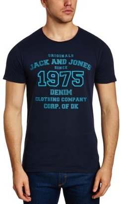 Jack and Jones Men's Logo Crew Neck Short Sleeve T-Shirt