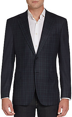 Canali Checked-Plaid Wool Sportcoat