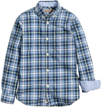 H&M Husky Cotton Shirt - Blue/Checked - Kids
