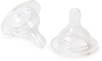 Clear Wide-Mouth Fast-Flow Nipple - Set of Two