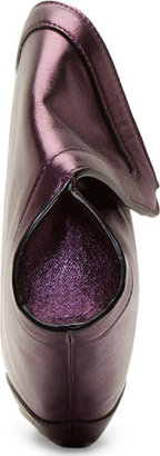 Alexander McQueen Purple Metallic De Manta Clutch