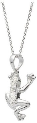 Journee Collection 1/10 CT. T.W. Round Cut Cubic Zirconia Pave Set Necklace in Sterling Silver - Silver