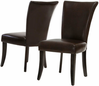 Asstd National Brand Asstd National Brand Collier Set of 2 Bonded Leather Parsons Dining Chairs