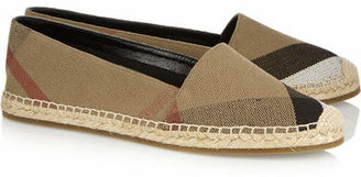 Burberry Checked Canvas Espadrilles - Beige