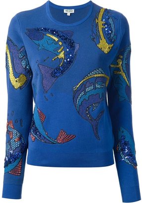 Kenzo embellished fish sweatshirt