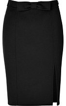 Moschino Cheap & Chic MOSCHINO CHEAP AND CHIC Wool Skirt with Bow in Black