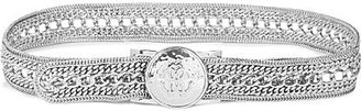 Roberto Cavalli Branded silver-toned chain belt