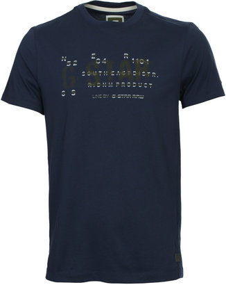 G Star Sulphur Blue Bridgeman Logo Compact Jersey T-Shirt