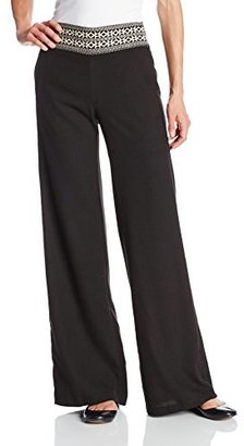 XOXO Juniors Embroidered Smocked Wide Leg Pant