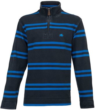 House of Fraser Men's Raging Bull Big and tall double stripe 1/4 zip top