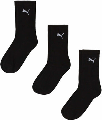 Puma Pack of 3 Black Junior Sports Socks