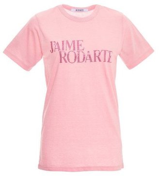 Rodarte M'O Exclusive: Swarovski Crystal-Embellished T-Shirt Pink
