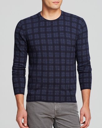 Bloomingdale's The Men's Store at Printed Check Cashmere Sweater